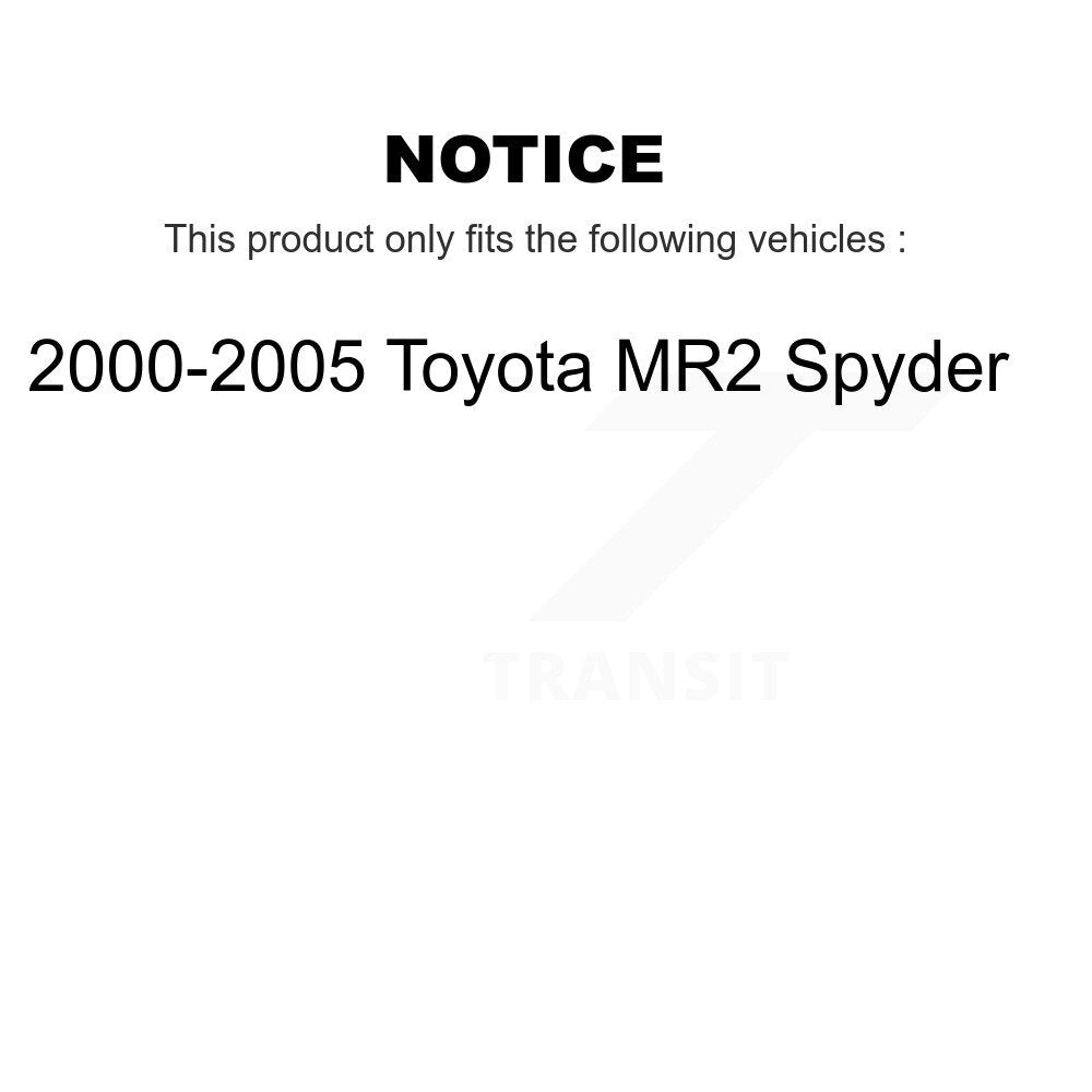 Rear Wheel Bearing Pair For 2000-2005 Toyota MR2 Spyder