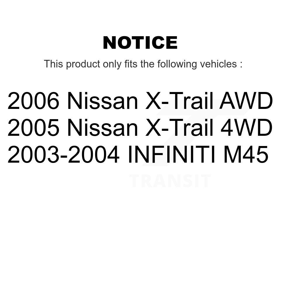 Rear Wheel Bearing Pair For Infiniti M45 Nissan INFINITI X-Trail