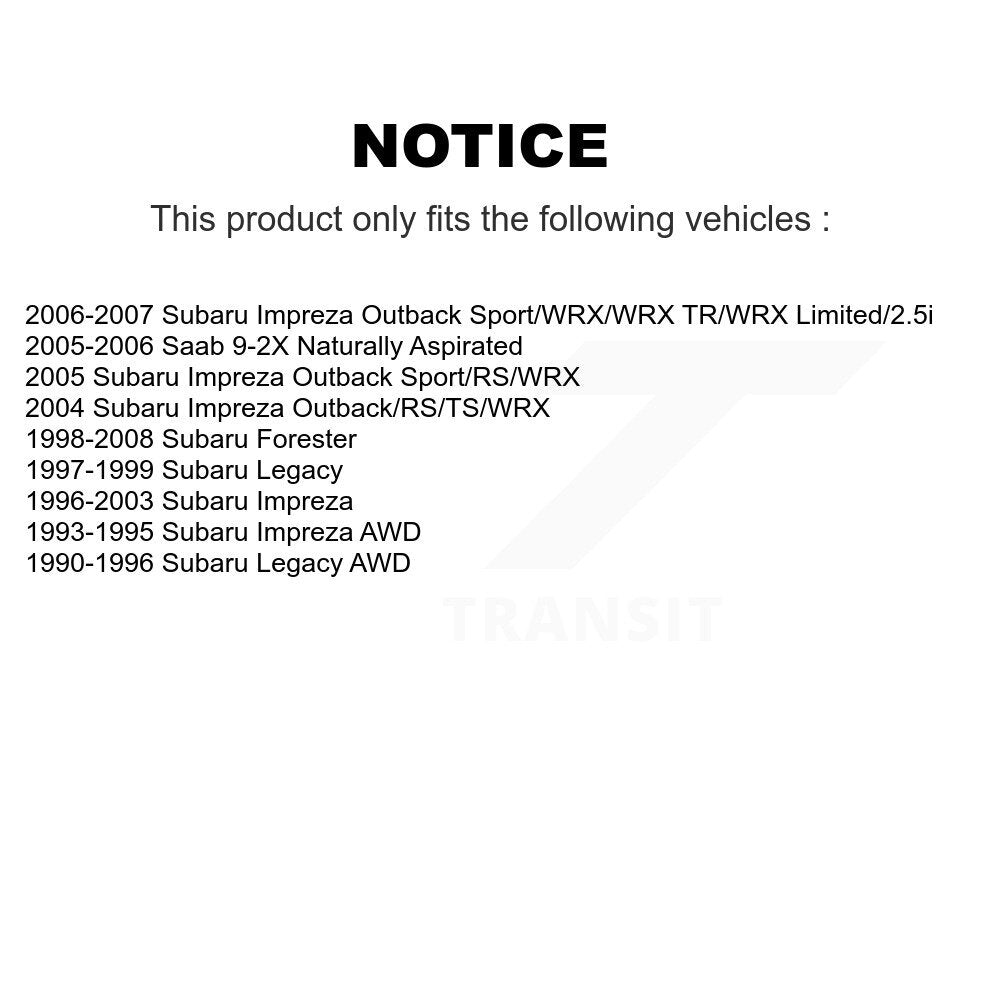 Rear Inner Wheel Bearing Race Pair For Subaru Forester Impreza Legacy Saab 9-2X