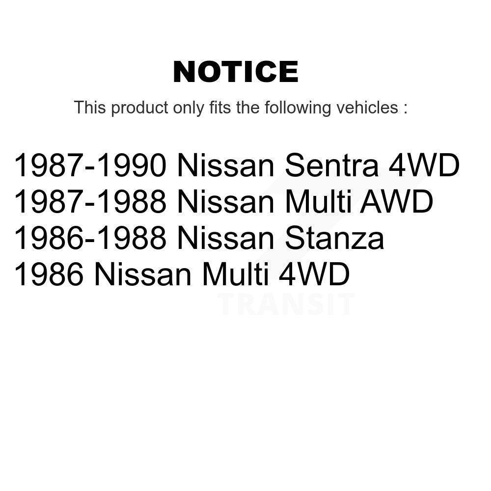 Rear Inner Wheel Bearing And Race Pair For Nissan Sentra Stanza Multi