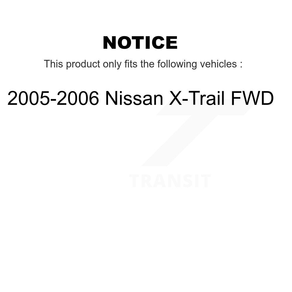 Front Rear Wheel Bearing Kit For 2005-2006 Nissan X-Trail FWD