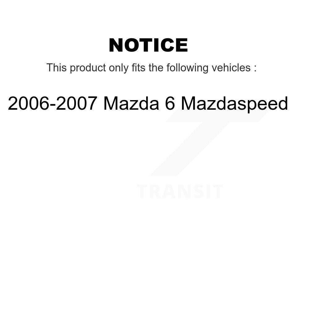 Front Rear Wheel Bearing Kit For 2006-2007 Mazda 6 Mazdaspeed