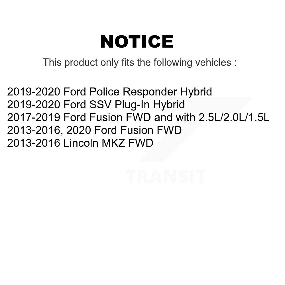 Front Rear Wheel Bearing Hub Assembly Kit For Ford Fusion Lincoln MKZ Police SSV