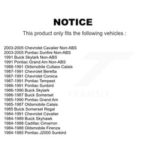 Charger l'image dans la galerie, Front Rear Wheel Bearing Hub Assembly Kit For Chevrolet Cavalier Pontiac Sunfire
