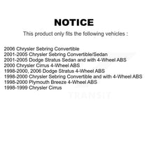 Load image into Gallery viewer, Front Rear Wheel Bearing &amp; Hub Assembly Kit For Chrysler Sebring Dodge Stratus