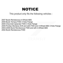 Charger l'image dans la galerie, Front Rear Wheel Bearing Hub Assembly Kit For Buick Rendezvous Chevrolet Pontiac