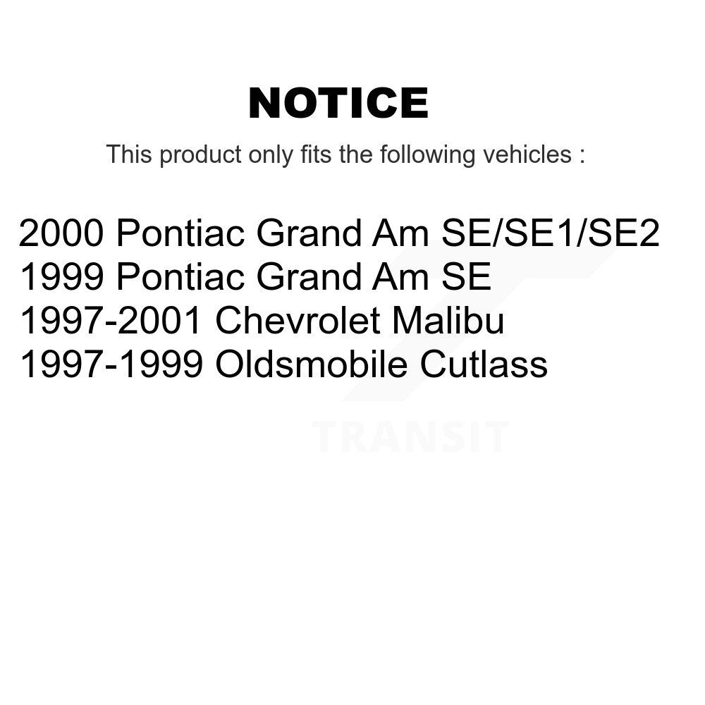 Front Rear Wheel Bearing Hub Assembly Kit For Chevrolet Malibu Pontiac Grand Am