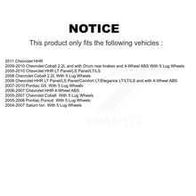 Charger l'image dans la galerie, Front Rear Wheel Bearing Hub Assembly Kit For Chevrolet Cobalt HHR Saturn Ion G5