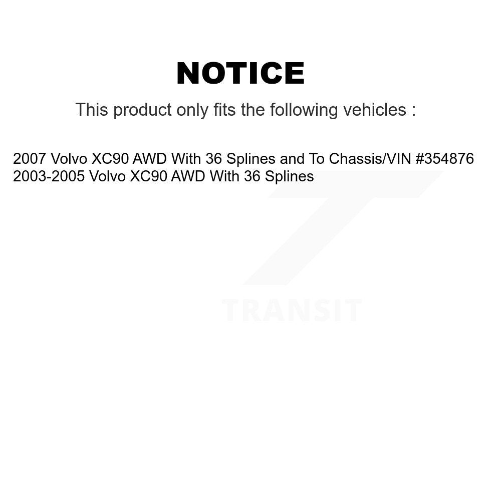 Front Rear Wheel Bearing & Hub Assembly Kit For Volvo XC90 AWD