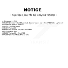 Charger l'image dans la galerie, Front Rear Wheel Bearing Hub Assembly Kit For Chevrolet Malibu Pontiac G6 Cobalt