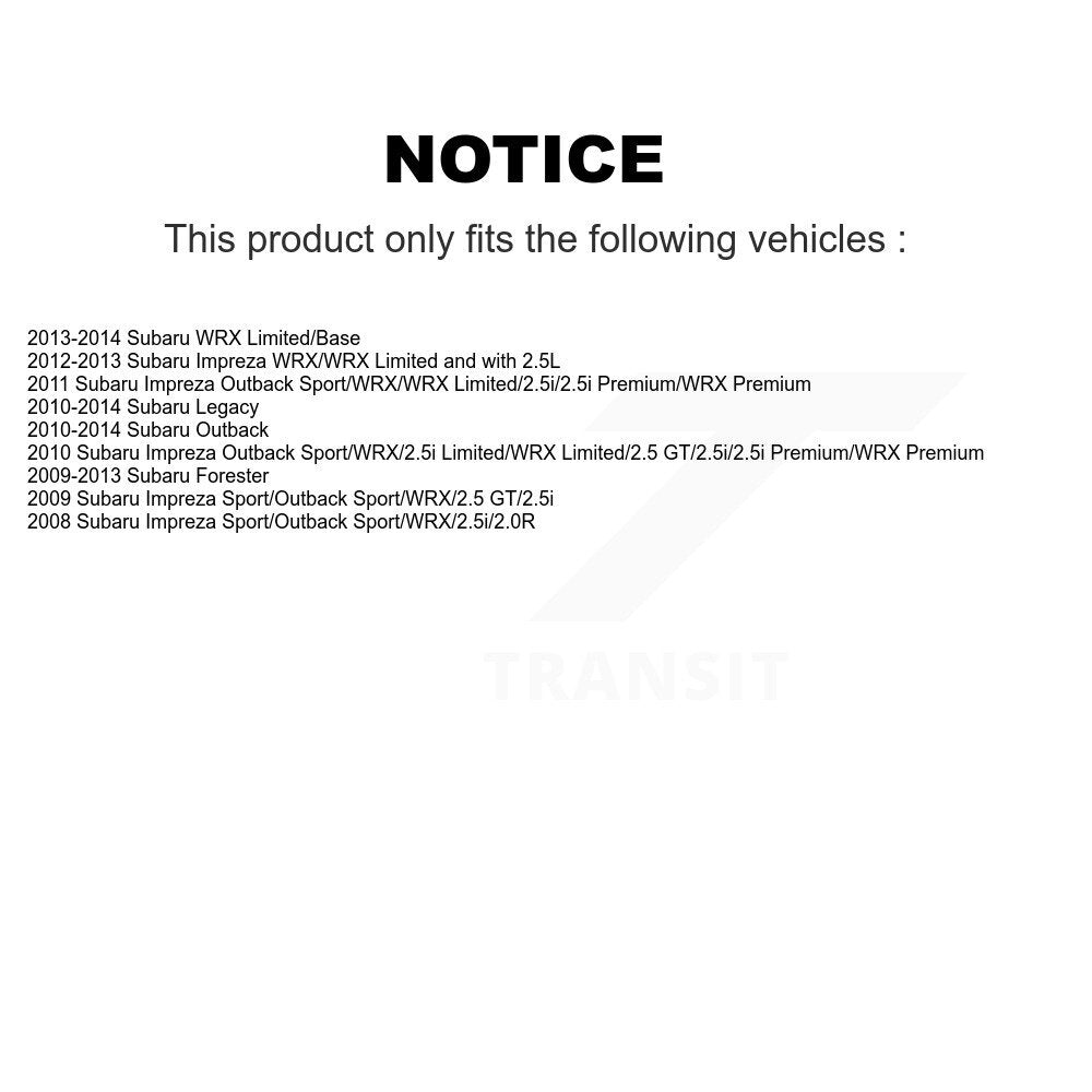 Front Rear Wheel Bearing & Hub Assembly Kit For Subaru Outback Forester Impreza