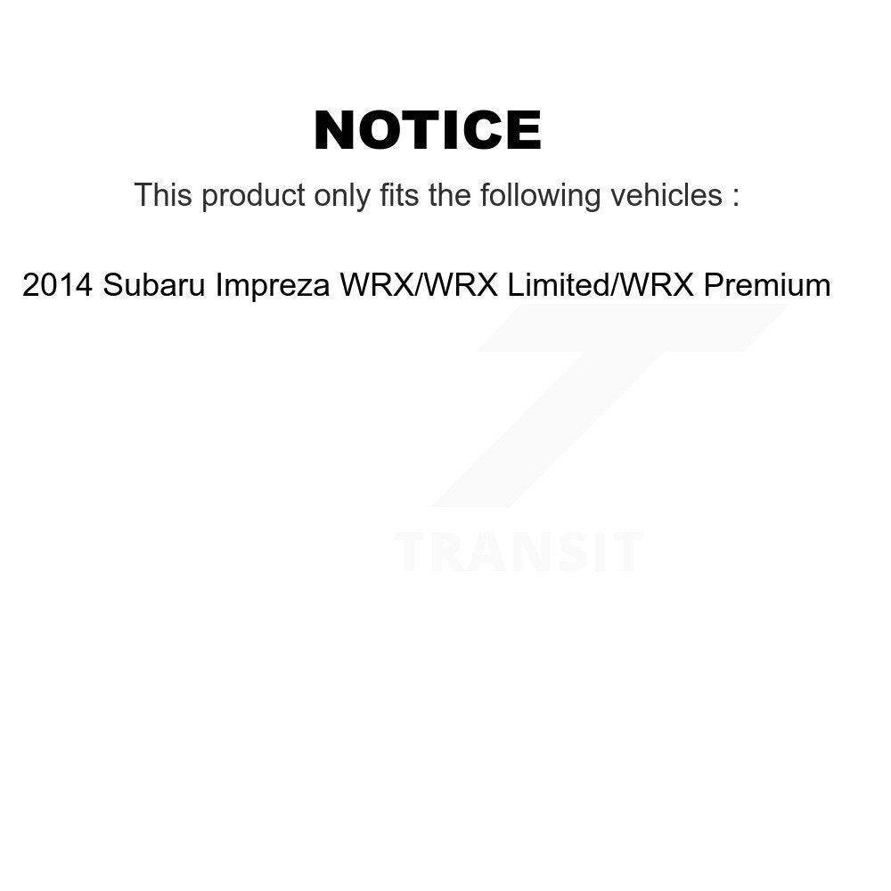 Front Rear Wheel Bearing & Hub Assembly Kit For Subaru Impreza
