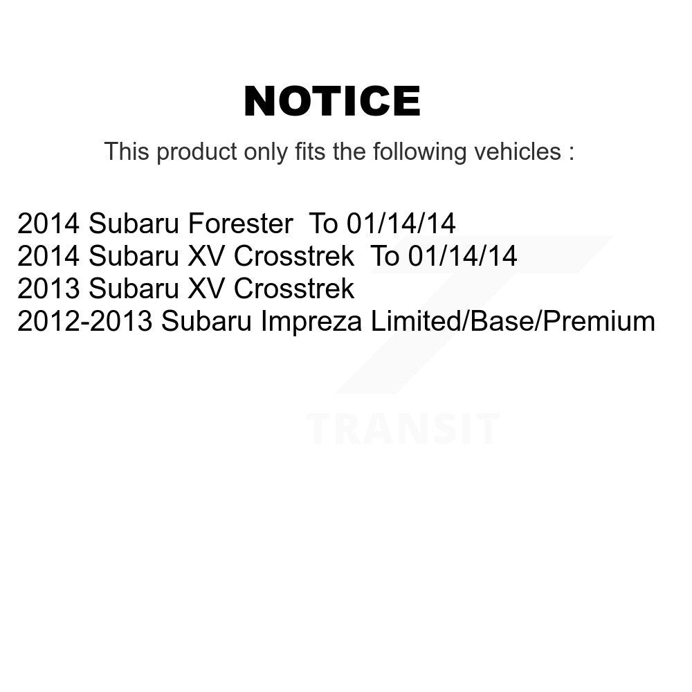 Front Rear Wheel Bearing & Hub Assembly Kit For Subaru Impreza Forester XV