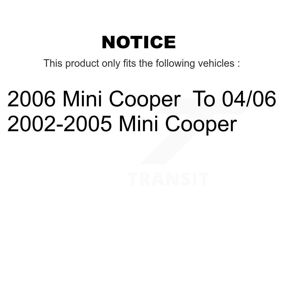 Front Rear Wheel Bearing & Hub Assembly Kit For 2002-2006 Mini Cooper