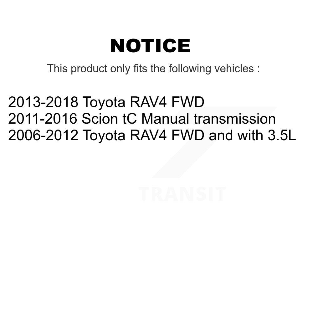 Front Rear Wheel Bearing & Hub Assembly Kit For Toyota RAV4 Scion tC