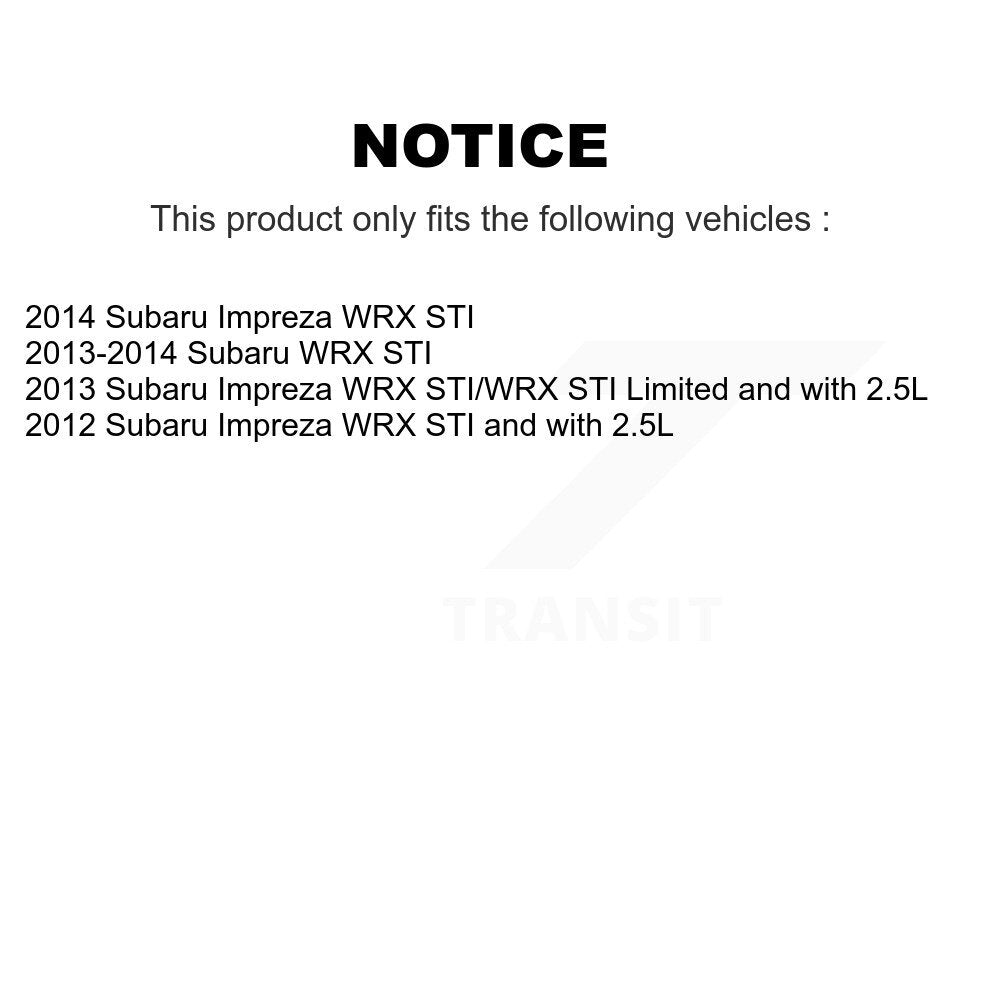 Front Rear Wheel Bearing & Hub Assembly Kit For Subaru Impreza WRX STI