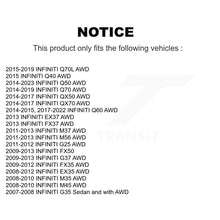 Charger l'image dans la galerie, Front Rear Wheel Bearing Hub Assembly Kit For INFINITI G37 Q50 QX50 EX35 G35 M37