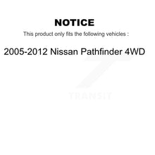 Charger l'image dans la galerie, Kit d'assemblage de roulement et moyeu de roue avant et arrière pour Nissan Pathfinder 