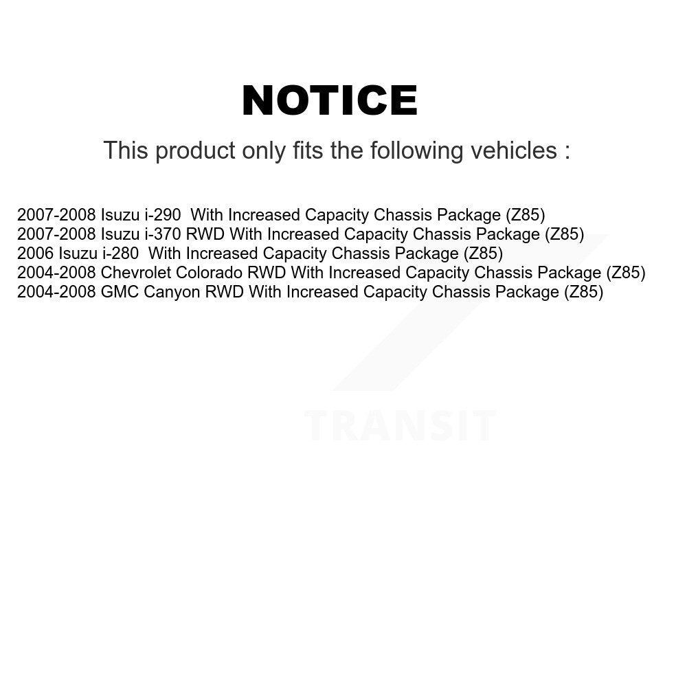 Front Rear Wheel Bearing & Hub Assembly Kit For Chevrolet Colorado GMC Canyon Isuzu i-280 K70-101308