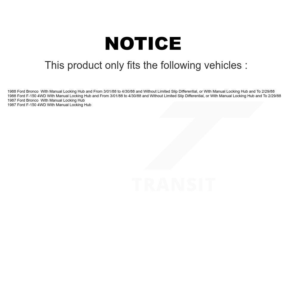 Front Inner Wheel Bearing And Race Pair For Ford F-150 Bronco