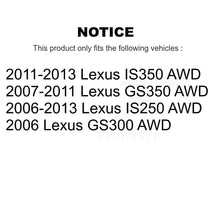 Charger l'image dans la galerie, Front Rear Wheel Bearing Hub Assembly Kit For Lexus IS250 GS350 GS300 IS350 AWD