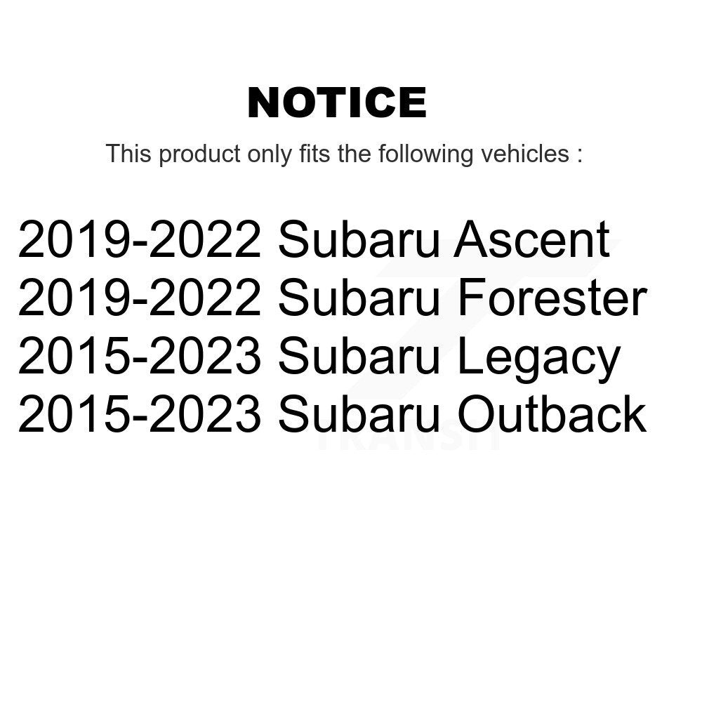 Front Rear Wheel Bearing & Hub Assembly Kit For Subaru Outback Legacy Forester