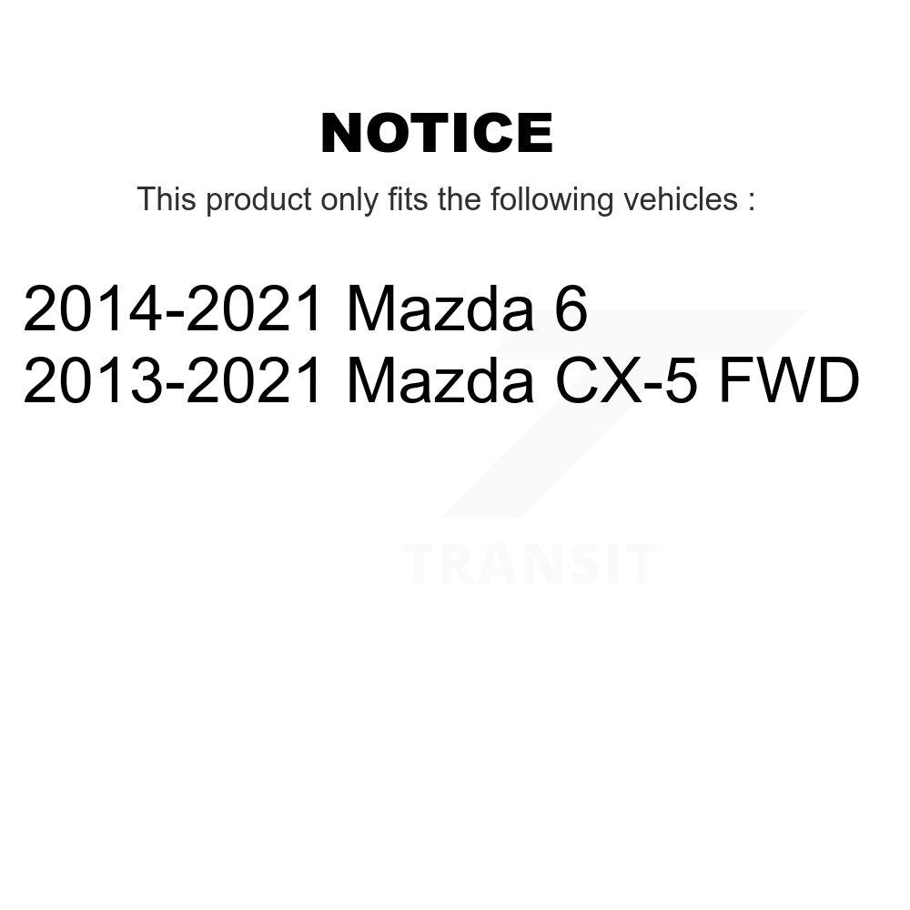 Rear Wheel Bearing And Hub Assembly Pair For Mazda CX-5 6