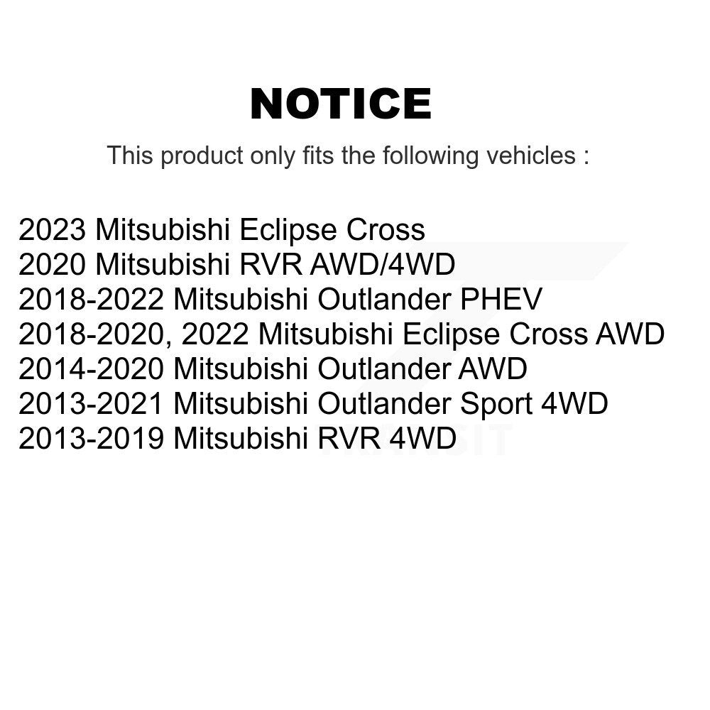 Rear Wheel Bearing Hub Assembly Pair For Mitsubishi Outlander Sport Eclipse RVR