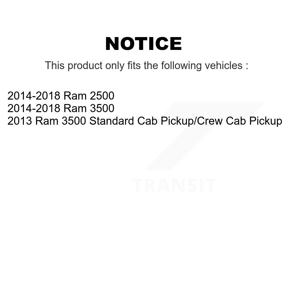 Front Wheel Bearing And Hub Assembly Pair For Ram 2500 3500