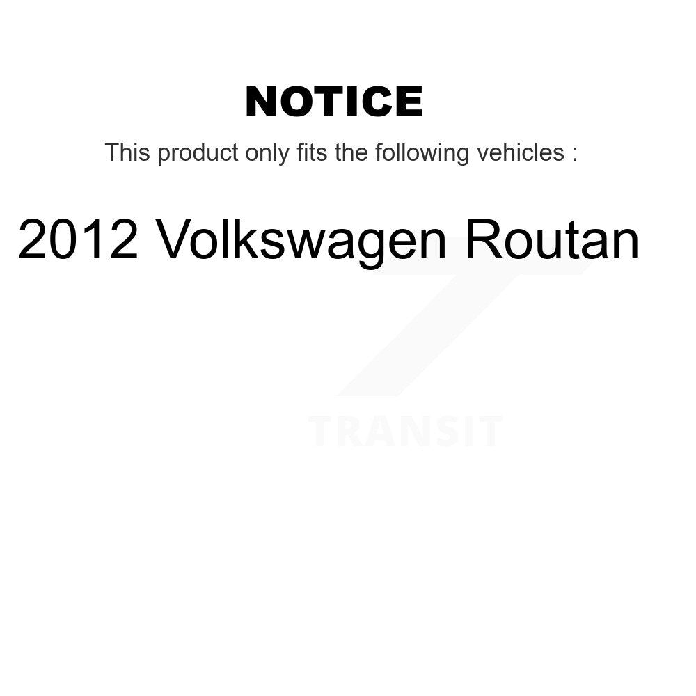 Front Rear Wheel Bearing & Hub Assembly Kit For 2012 Volkswagen Routan