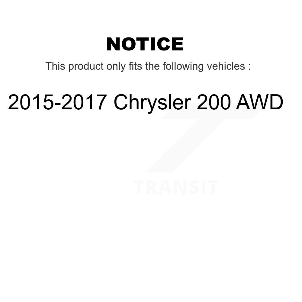 Front Rear Wheel Bearing & Hub Assembly Kit For 2015-2017 Chrysler 200 AWD