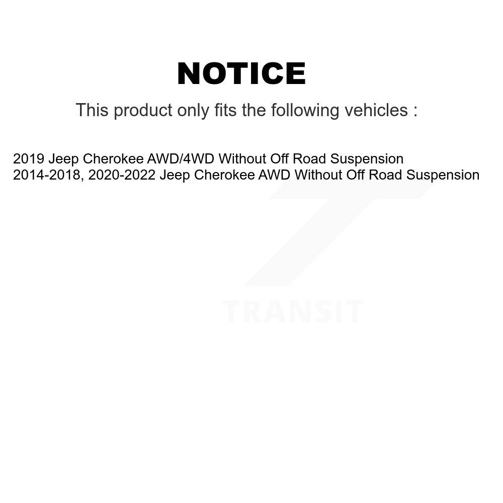 Front Rear Wheel Bearing & Hub Assembly Kit For Jeep Cherokee