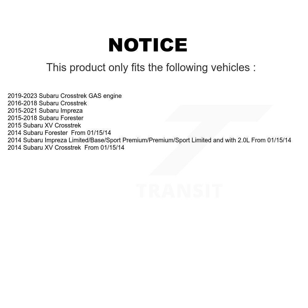 Front Rear Wheel Bearing Hub Assembly Kit For Subaru Forester Crosstrek Impreza