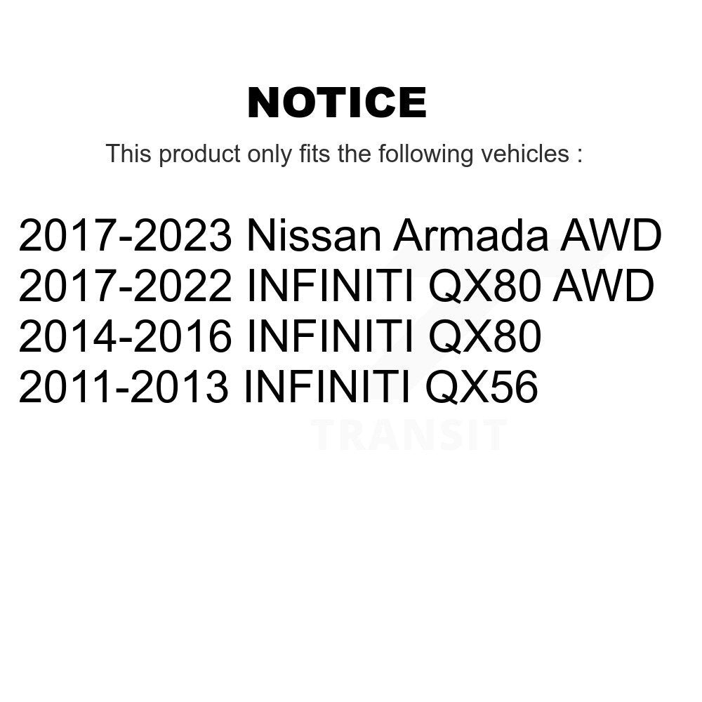 Front Rear Wheel Bearing & Hub Assembly Kit For INFINITI Nissan Armada QX80 QX56