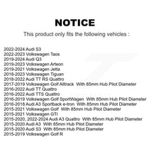 Load image into Gallery viewer, Front Wheel Bearing Hub Assembly Pair For Volkswagen Tiguan Jetta Audi GTI A3 R