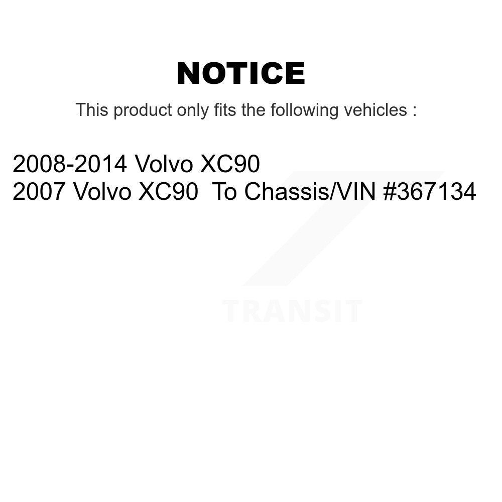 Front Wheel Bearing And Hub Assembly Pair For Volvo XC90