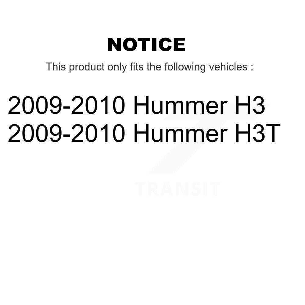 Front Wheel Bearing And Hub Assembly Pair For 2009-2010 Hummer H3 H3T