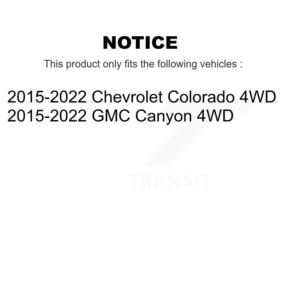 Front Wheel Bearing And Hub Assembly Pair For Chevrolet Colorado GMC Canyon 4WD