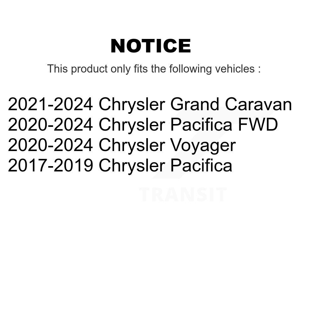 Front Wheel Bearing And Hub Assembly Pair For Chrysler Pacifica Voyager Grand