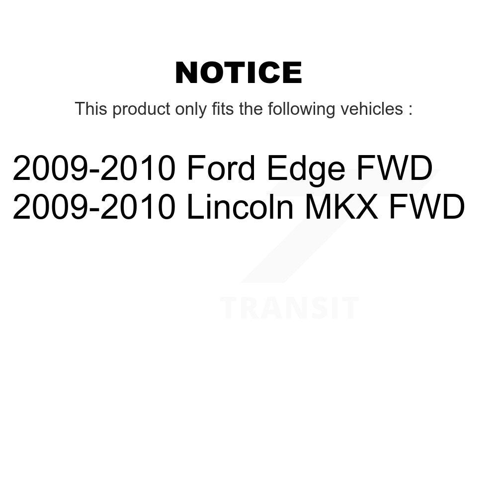 Rear Wheel Bearing And Hub Assembly Pair For 2009-2010 Ford Edge Lincoln MKX FWD
