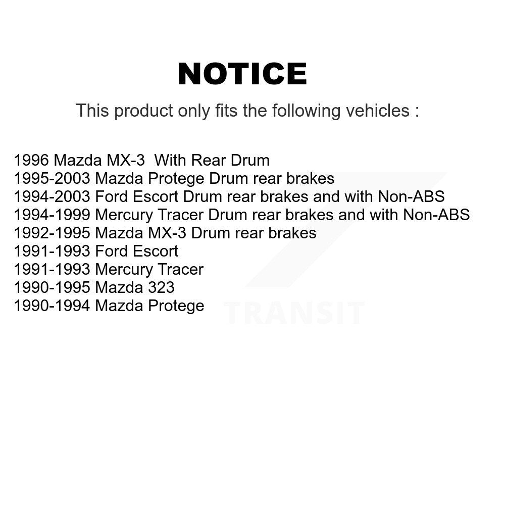 Front Rear Wheel Bearing Hub Assembly Kit For Ford Escort Mazda Protege Mercury