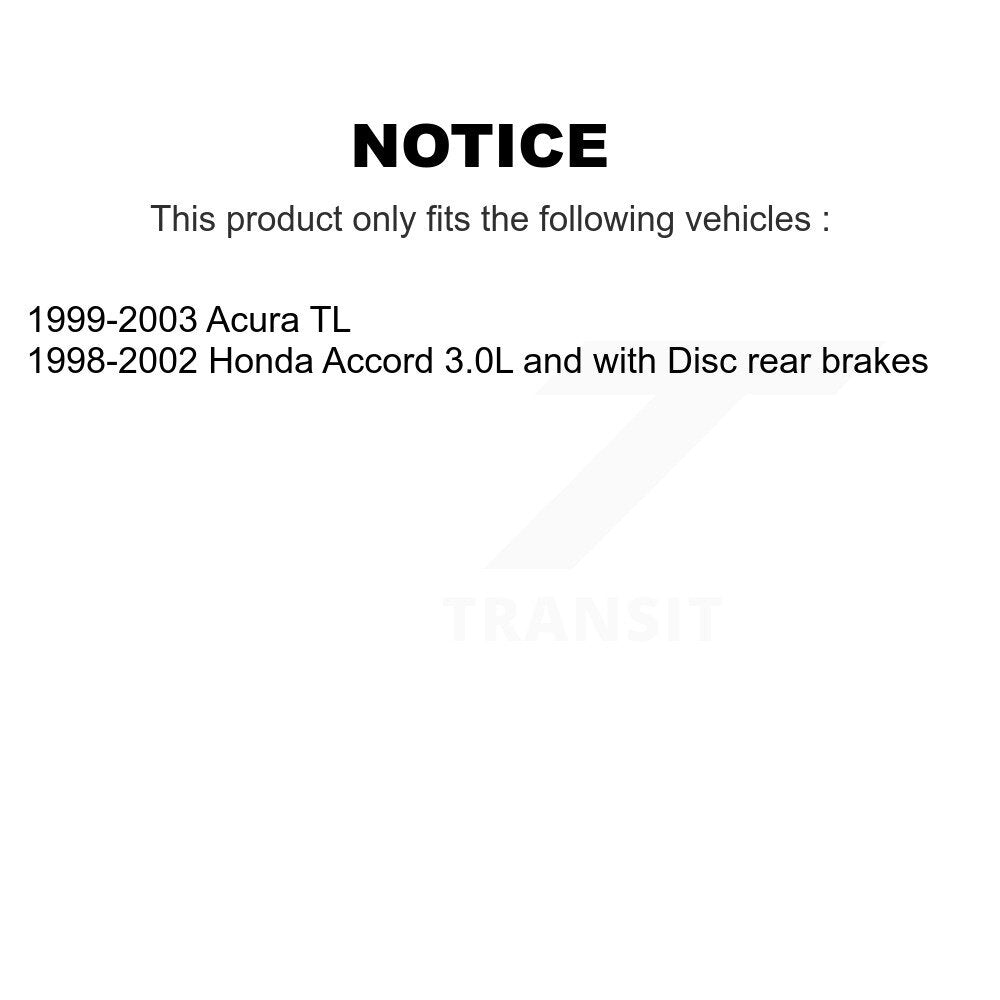 Front Rear Wheel Bearing And Hub Assembly Kit For Honda Accord Acura TL