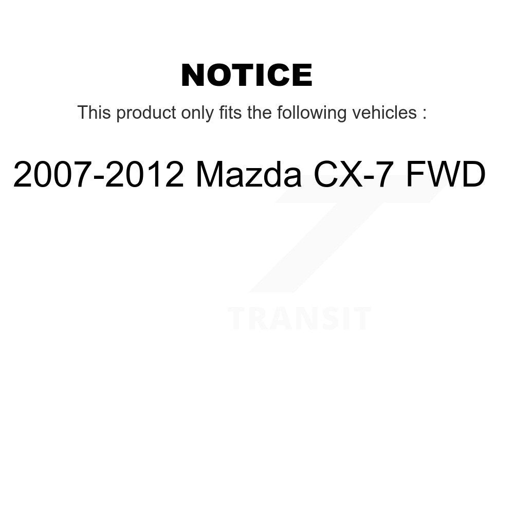 Front Rear Wheel Bearing And Hub Assembly Kit For 2007-2012 Mazda CX-7 FWD
