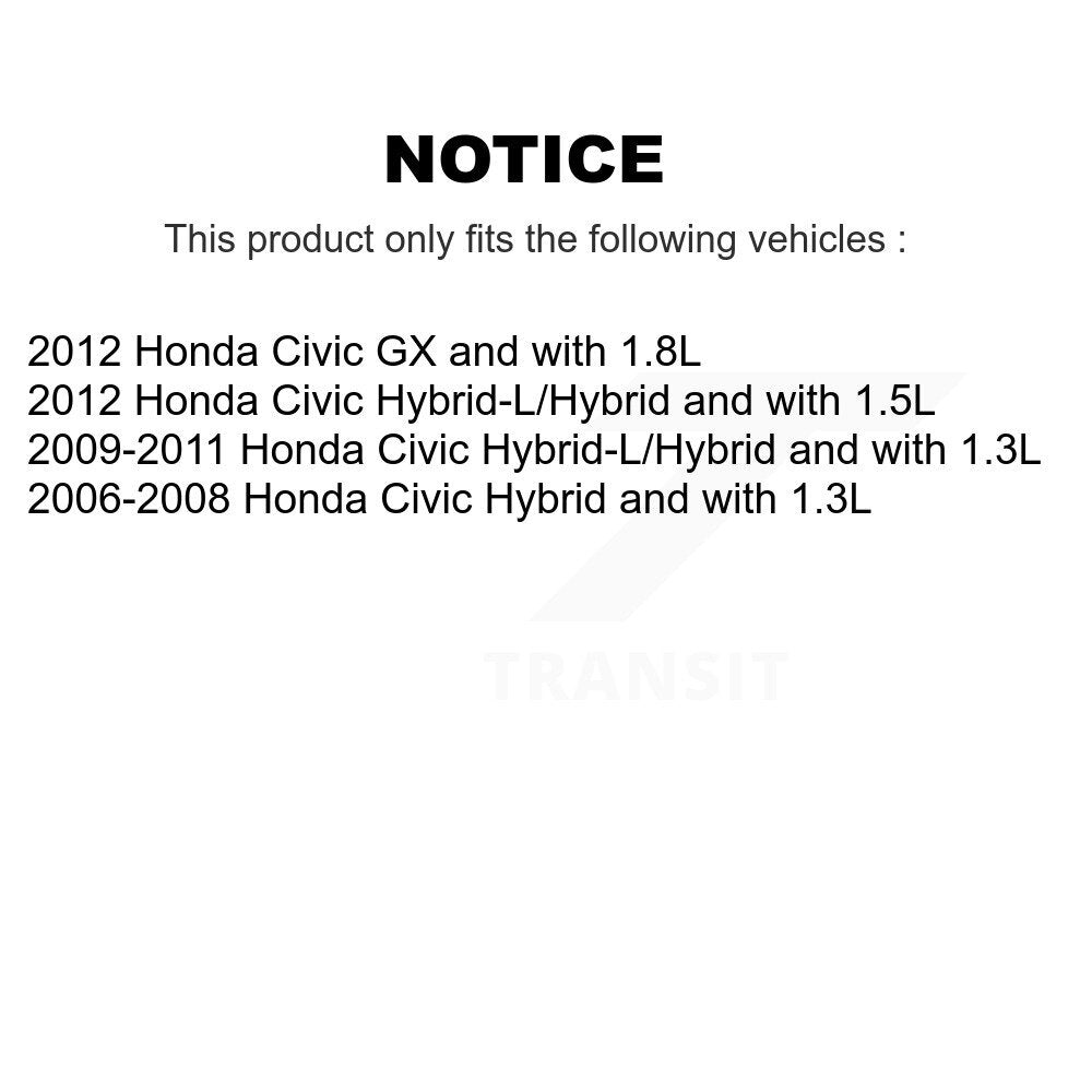 Front Rear Wheel Bearing And Hub Assembly Kit For Honda Civic