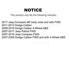 Charger l'image dans la galerie, Front Rear Wheel Bearing Hub Assembly Kit For Jeep Patriot Compass Dodge Caliber