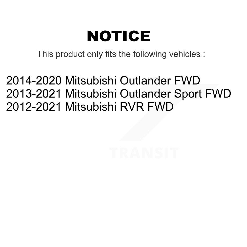 Front Rear Wheel Bearing Hub Assembly Kit For Mitsubishi Outlander Sport RVR FWD
