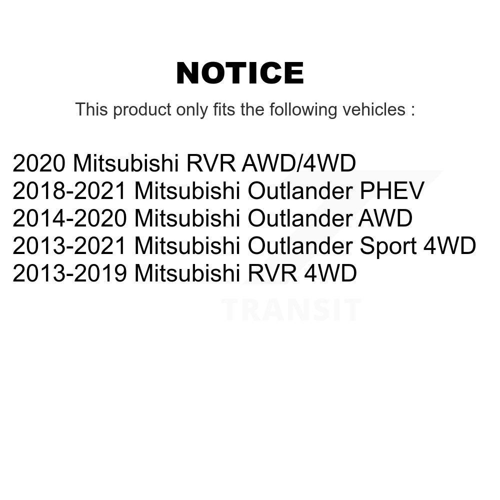 Front Rear Wheel Bearing And Hub Assembly Kit For Mitsubishi Outlander Sport RVR