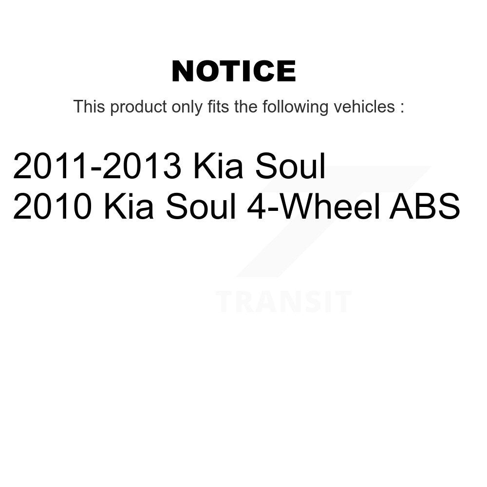 Front Rear Wheel Bearing And Hub Assembly Kit For Kia Soul