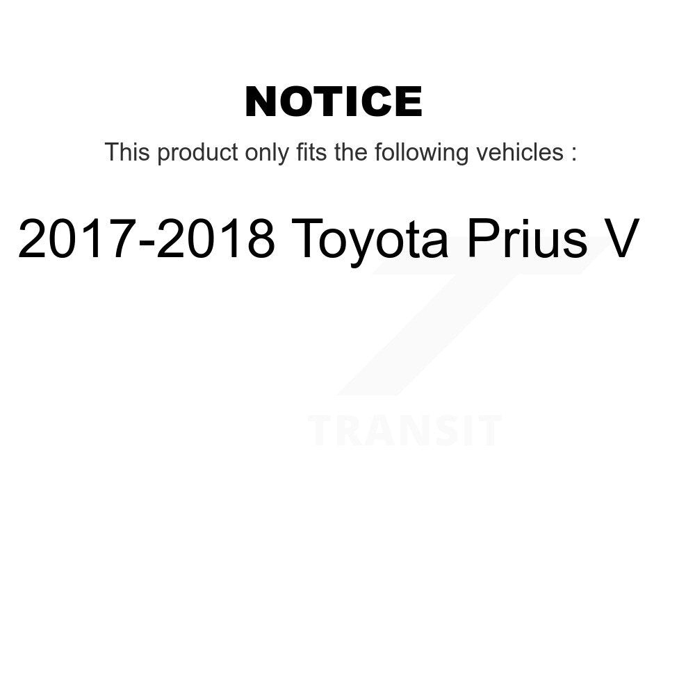 Front Rear Wheel Bearing And Hub Assembly Kit For 2017-2018 Toyota Prius V