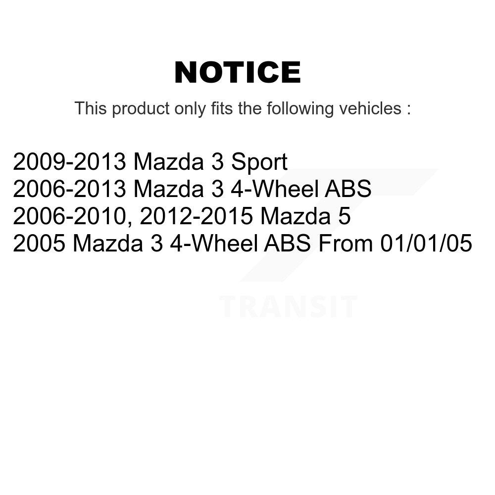 Front Rear Wheel Bearing And Hub Assembly Kit For Mazda 3 5 Sport